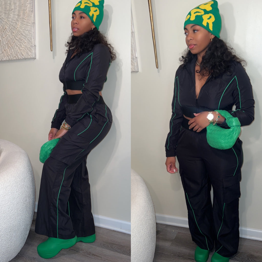 Black track suit 3pc suit